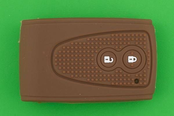 ダイハツ★2ボタン・キーフリーリモコン(スマートキー)用シリコンカバーケース★茶色 タント・ミラ・ムーブ等拍卖