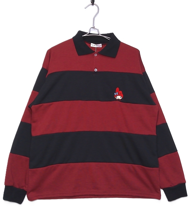 即決■★MY MELODY マイメロディ★■ラガーシャツ:SIZE=M拍卖