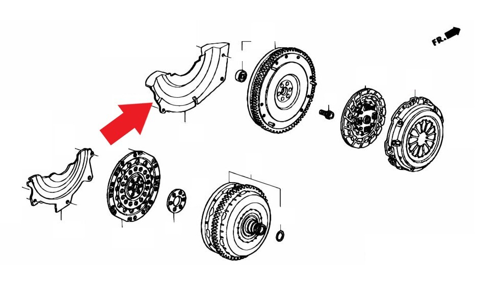新品未使用 純正 ホンダ シビックフェリオ 前期 後期 EK3 EK5 クラッチ ケース カバー 足回り 駆動 H0859-1拍卖