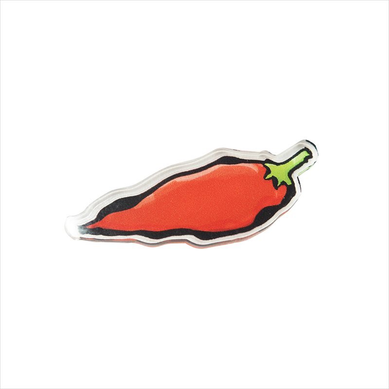 (アクリル) たべもの箸置き 4個入り ((とうがらしセット)) オリジナル 手描き 筆 かわいい 贈答拍卖