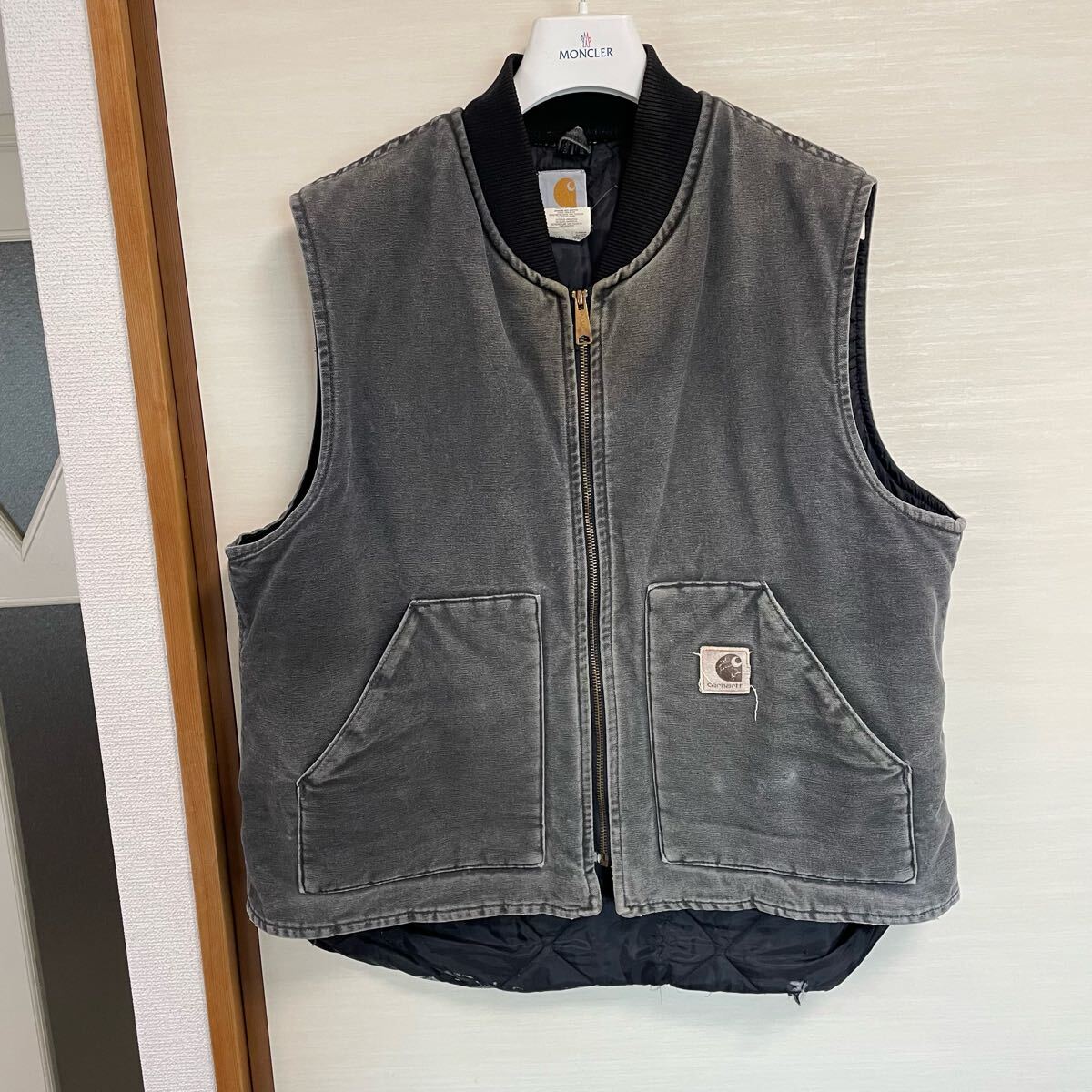 USA製 carhartt カーハート ベスト XL ブラック 黒 フェード拍卖