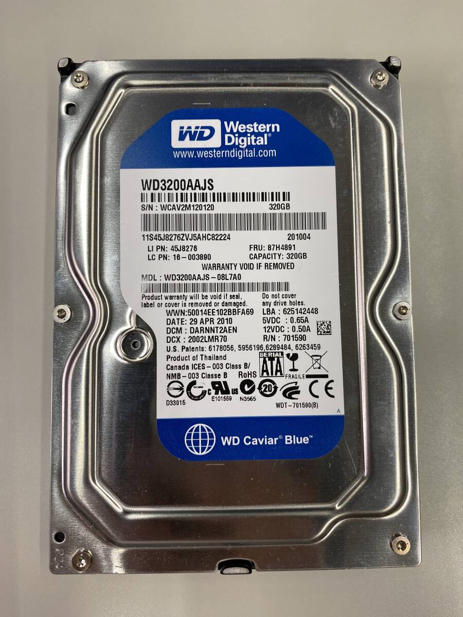 320GB WESTERN DIGITAL 3.5インチ内蔵HDD WD3200AAJS-08L7A0拍卖
