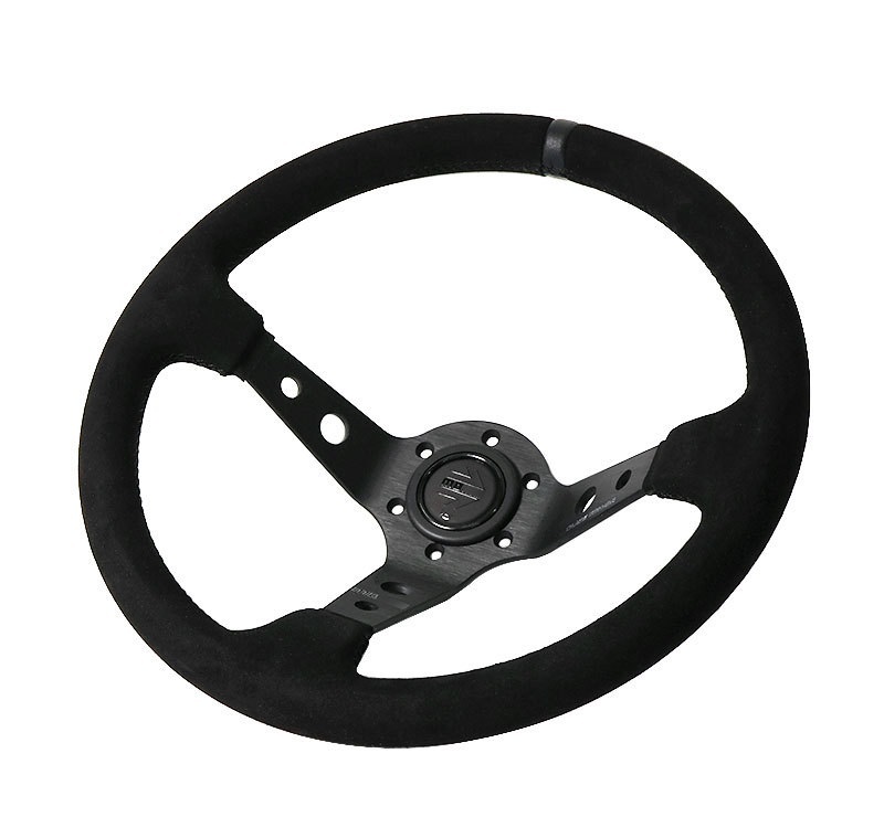 14インチ MOMO サテンレザー レーシングステアリングホイール 350CM 汎用 クスステア リングホイール拍卖