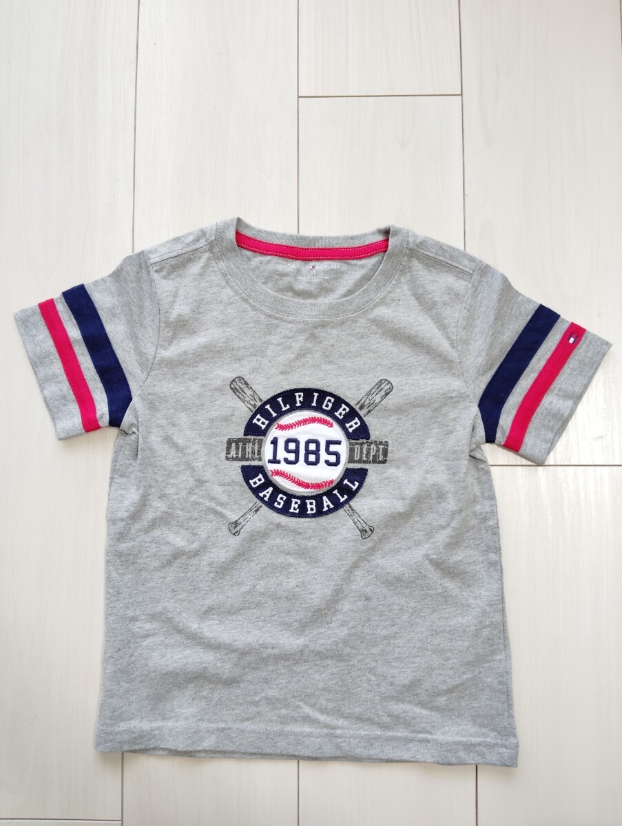 美品トミーヒルフィガーのTシャツ 100〜110☆キッズ野球ベースボール拍卖