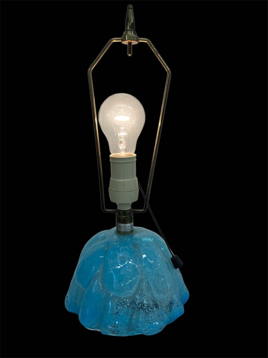 アンティークランプ レトロ ヴィンテージ スタンドランプ 高さ:約36cm ブルー拍卖