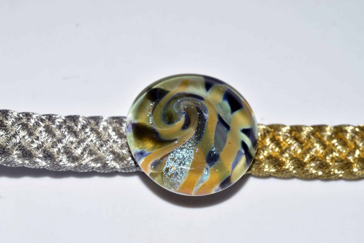 ガラスの帯留め、( 12228-482)個性が輝く一点物のアート作品 #帯留め #ハンドメイド 拍卖