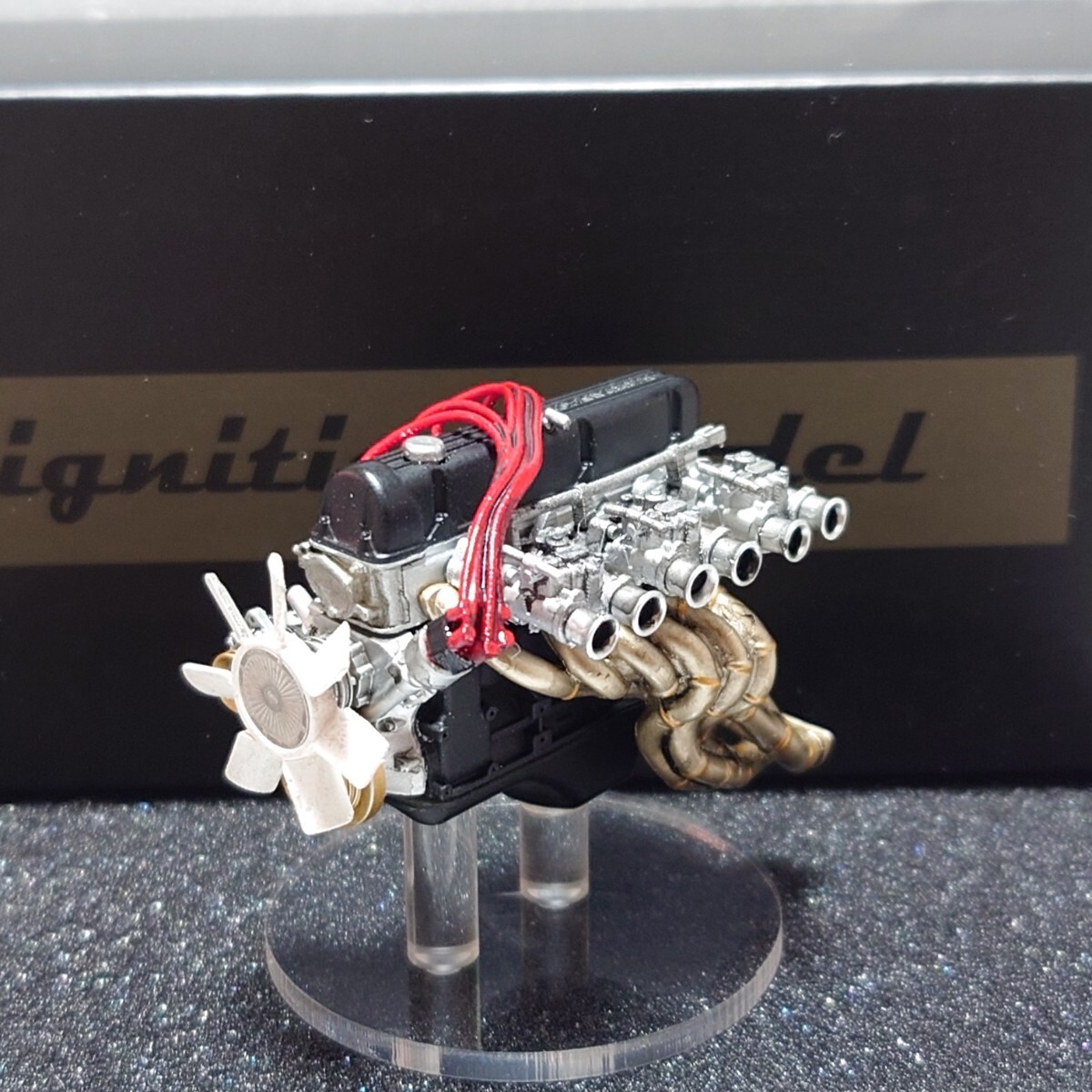 IG 1/18 L28改 エンジン マットブラック ヘッドカバー IG2454 イグニッションモデル フェアレディZ 240ZG HS30付属品拍卖