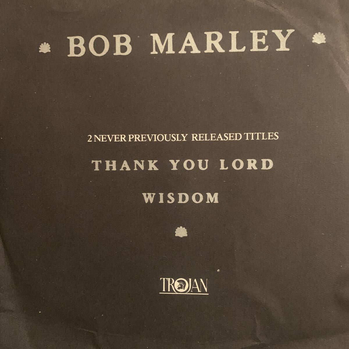 EP【美品】レア UKオリジナル REGGAE 45's BOB MARLEY THANK YOU LORD / WISDOM TROJAN 別テイク 1981年 ボブマーレイ 拍卖
