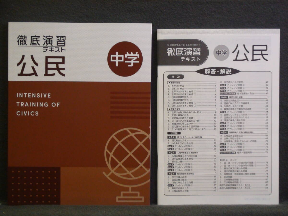 ★ 即発送 ★ 新品 最新版 徹底演習テキスト 社会 公民 解答付 2025年度~拍卖
