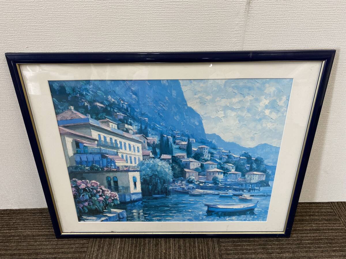 風景画TITLE(タイトル):イル ラゴ マジョーレ(Il Lago Maggiore) ARTIST(作者):H. ベーレンス J-ONE FRAME 額付き☆直接引き取り可拍卖