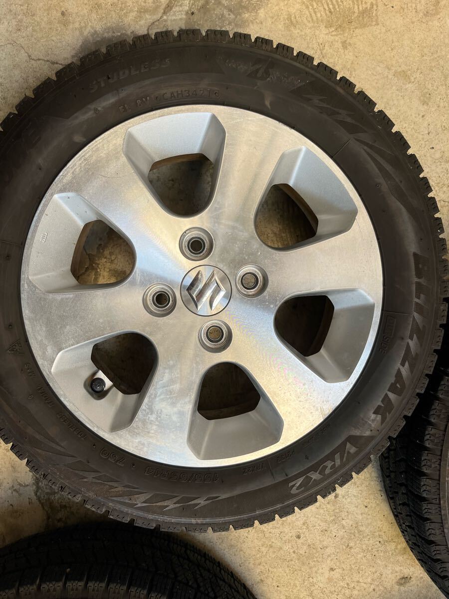 スタッドレス VRX2 165/ 65R14 スズキ純正アルミホイール 軽拍卖