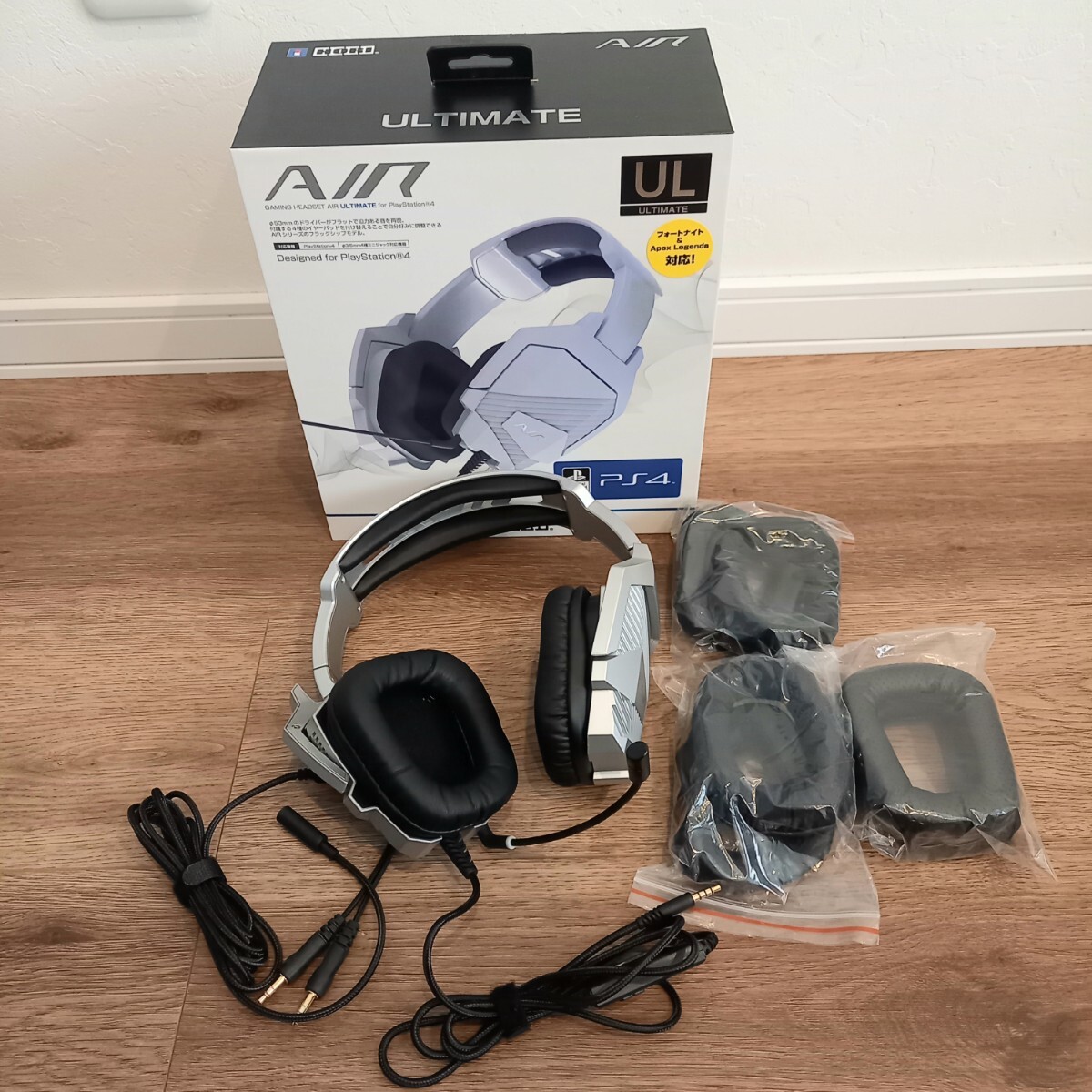 HORI ゲーミング GAMING HEADSET ヘッドセット AIR UL TIMATE 対応機種 プレステーション4 ケーブル長1.2m 中古保管現状品 k2211拍卖