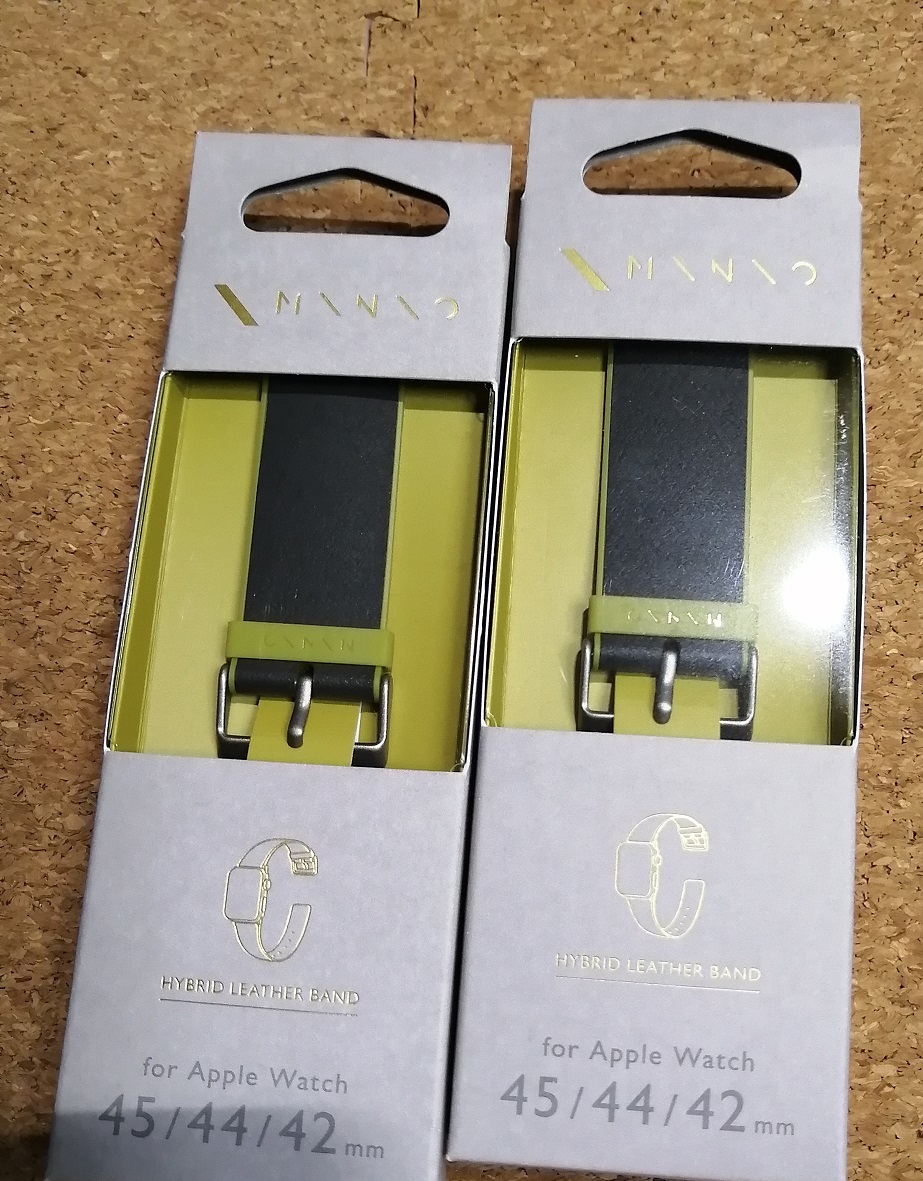 【2本】エレコム Apple Watch 45 44 42mm MINIO レザーバンド スモーキーブラック×オリーブグリーン AW-45BDMNOBK 4549550270021拍卖