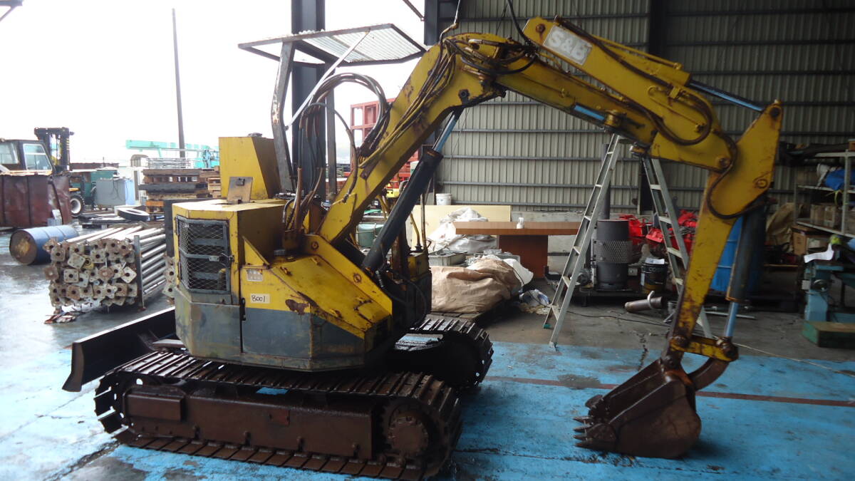 油谷 №8001 福岡 0.15クラス 重機 ハニックス 日産 S&B15 ショベル 小旋回 動作良好 中古 使用560時間 中折れスイングアーム 鉄キャタ拍卖