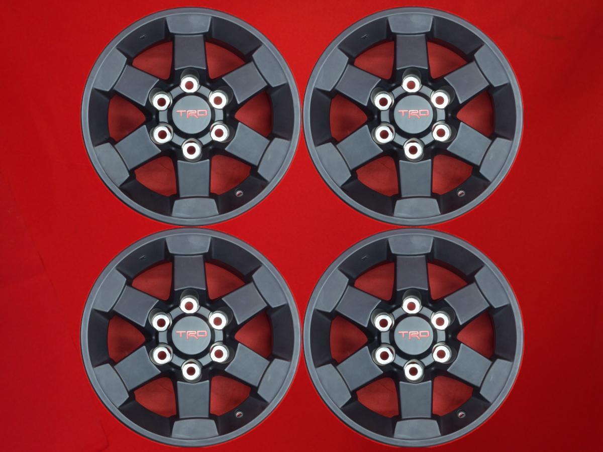 希少 US TOYOTA トヨタ TRD 中古ホイール 4本 7.5J 16インチ PCD139.7 6穴 +15 ハブ106 FJクルーザー サーフ185 プラド90 等へ aa16拍卖