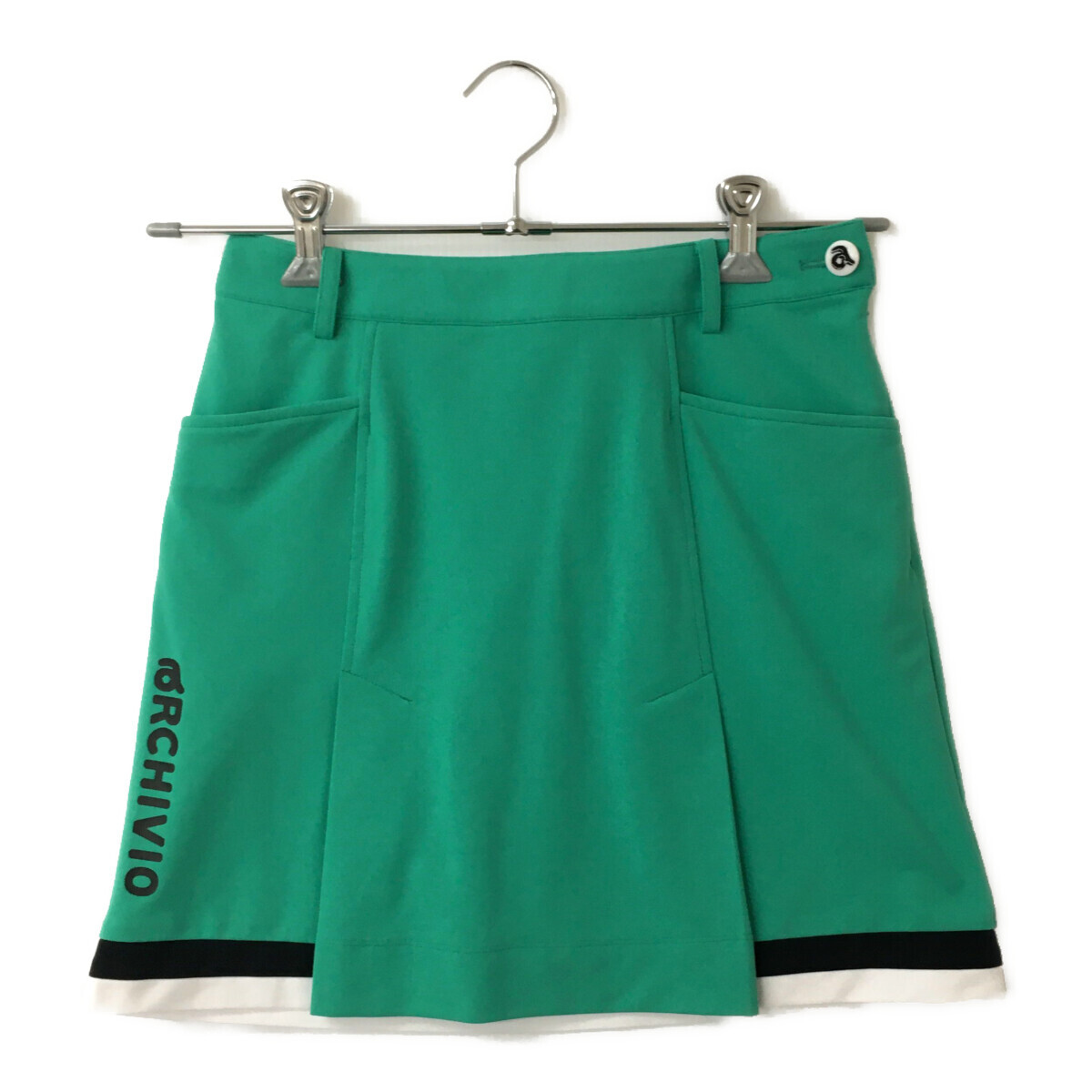 coco 中古【SALE】 アルチビオ archivio レディース スカート 36(S) 緑 グリーン 薄手 裏地付き レターパックプラス発送可 88421拍卖