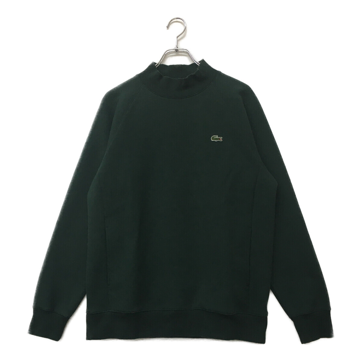 coco 中古【値下げ】ラコステ LACOSTE メンズ スウェット US L 緑 グリーン クルーネック シンプル レターパックプラス発送可 K4498拍卖