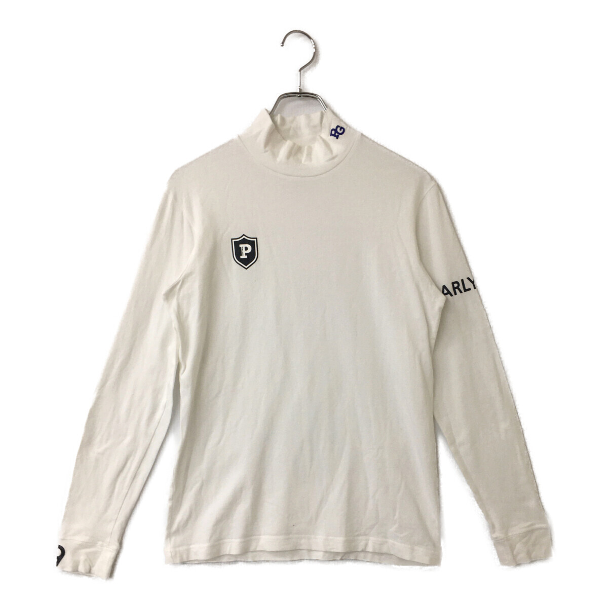 coco 中古【値下げ】 パーリーゲイツ PEARLY GATES メンズ 長袖シャツ 5(L) 白 モックネック レターパックプラス発送可 86790拍卖