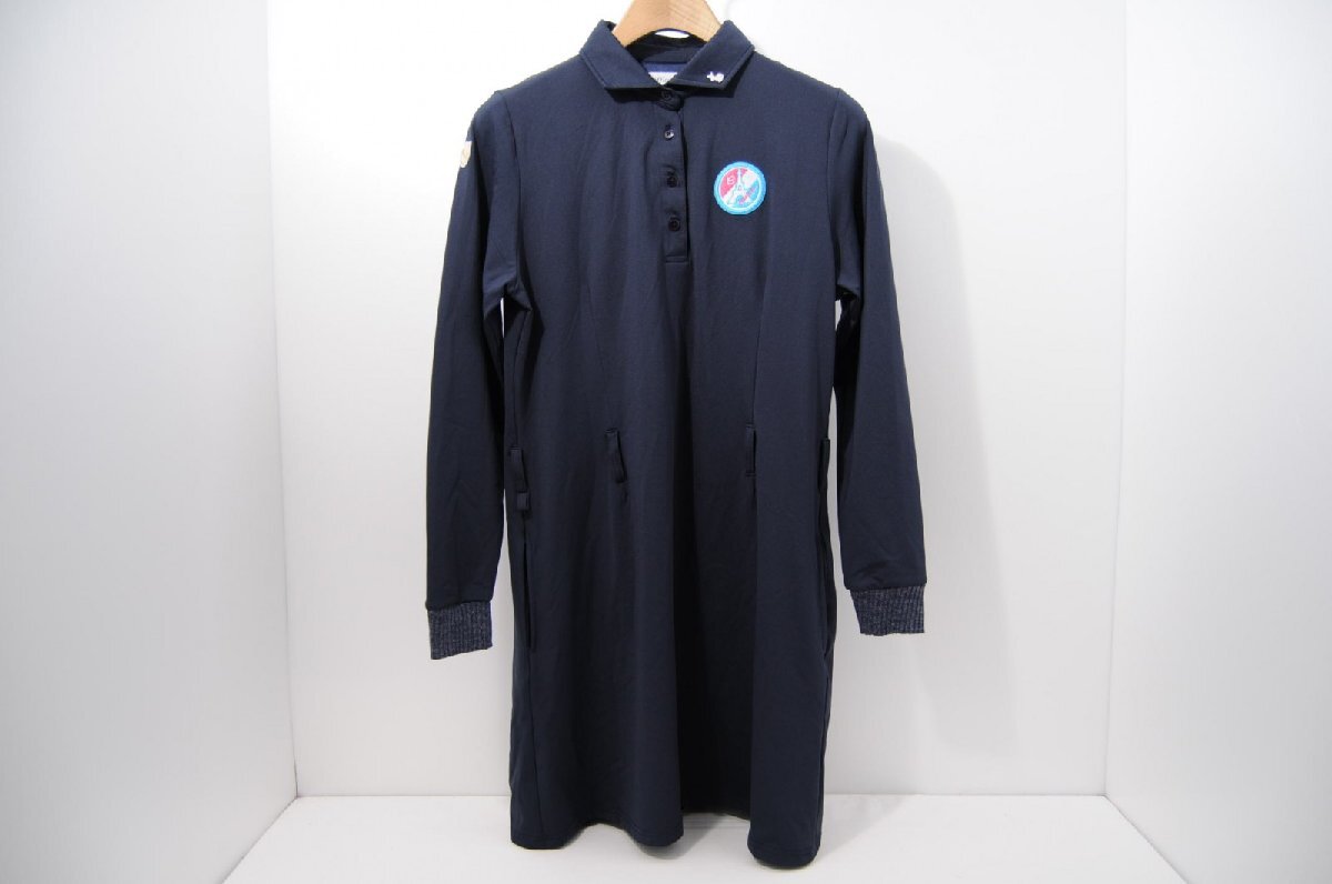 coco 中古【SALE】 エフィカスオム レディース ワンピース 4(LL) 紺 ネイビー 長袖 ポロワンピース レターパックプラス発送可 60655拍卖