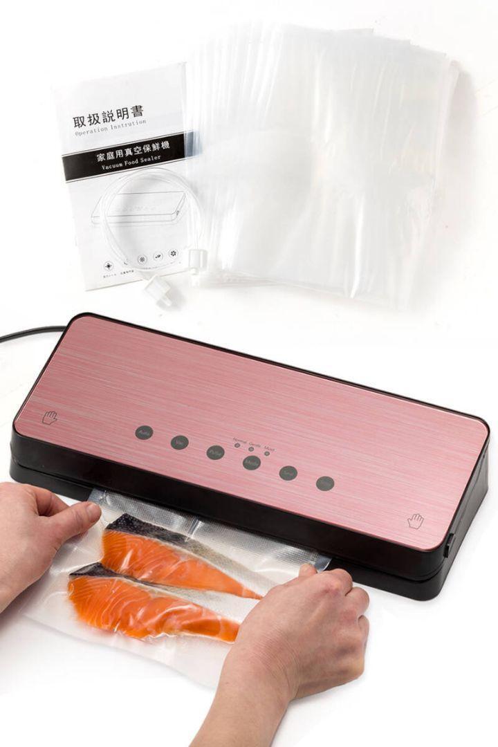 【2025年最新版】家庭用 真空パック機2623 ピンク 全3色 専用袋付き拍卖