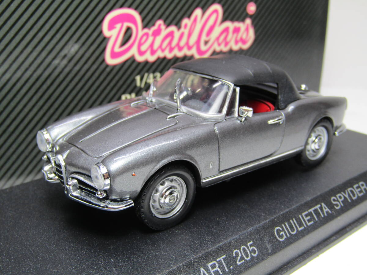 Alfa Romeo giulietta 1/43 アルファロメオ ジュリエッタ スパイダー ヴェローチェ ピニンファリーナ PININFARINA DetailCars ガンメタx赤拍卖