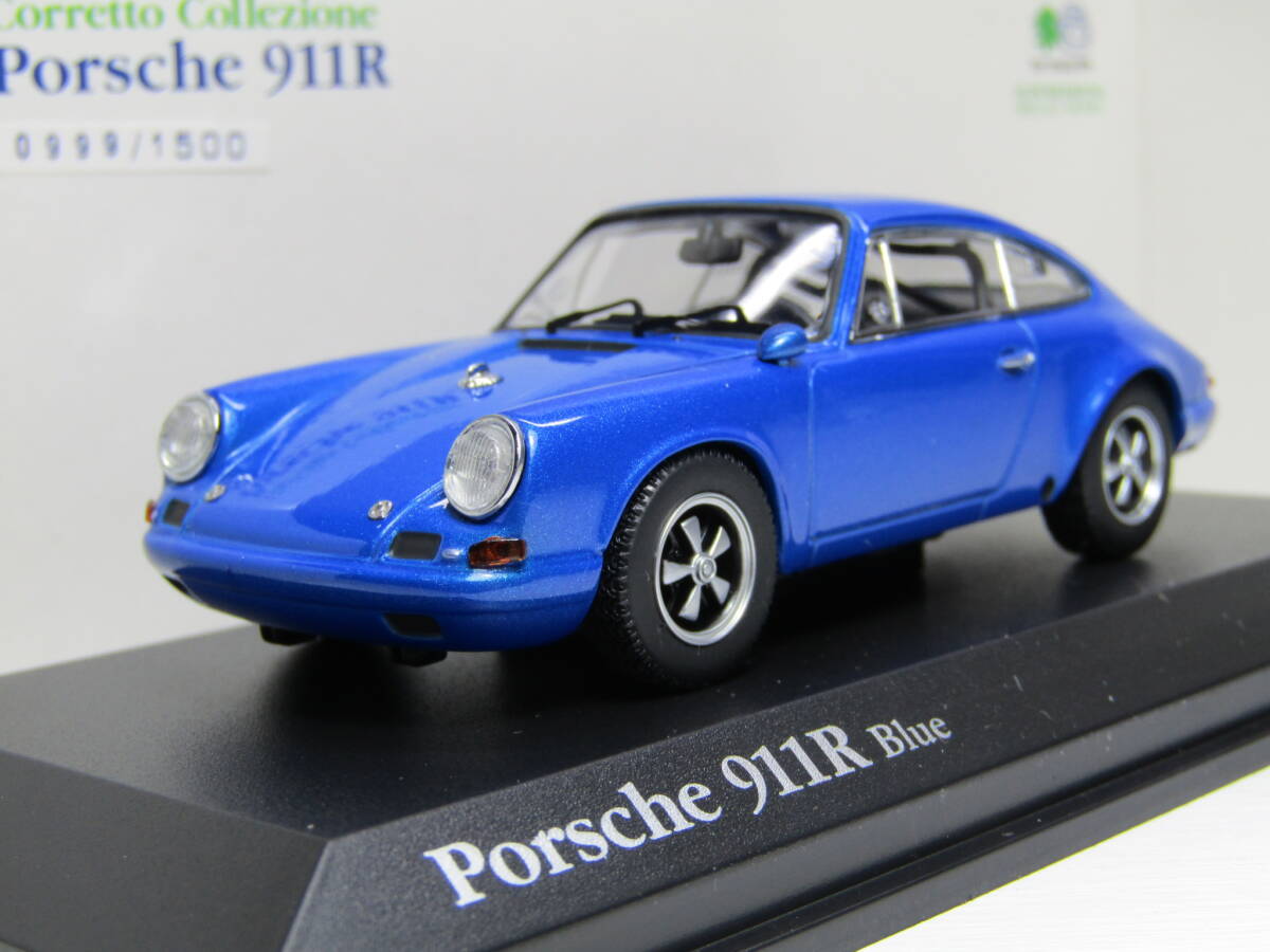 PORSCHE 911R 1/43 ナロー ポルシェ Blue EI-PUBULISHING Special Model シリアルNo999 1of 1500pcs 未展示品 枻出版社 ポルシェ911 アロイ拍卖
