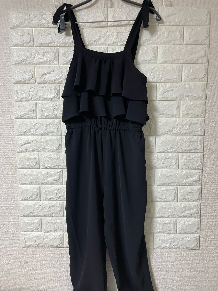 CHIP CLIP フリル付き ブラック オールインワン サロペット Mサイズ拍卖