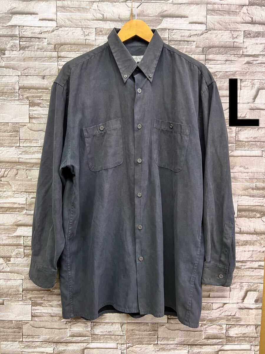 L Gianfranco Rossi ジャンヴィトロッシ ダークグレー 長袖シャツ 長袖 シャツ トップス メンズ拍卖