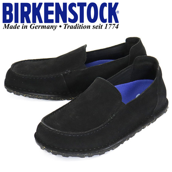 BIRKENSTOCK (ビルケンシュトック) 1026153 UTTI SLIP ON SUEDE LEVE スエードレザースリッポン BLACK レギュラー幅 BI298 39-約25.0cm拍卖