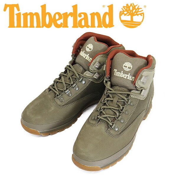 Timberland (ティンバーランド) A6DYH-EO8 EURO HIKER L/F ユーロハイカーレザー&ファブリックブーツ Olive TB555 US10-約28.0cm拍卖