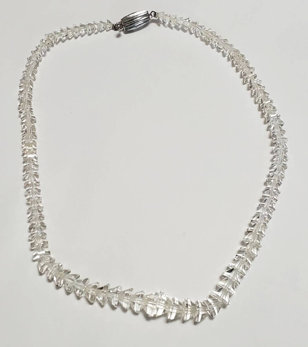 水晶 G SILVER ネックレス レディース 45㎝ 31,6g 美品拍卖