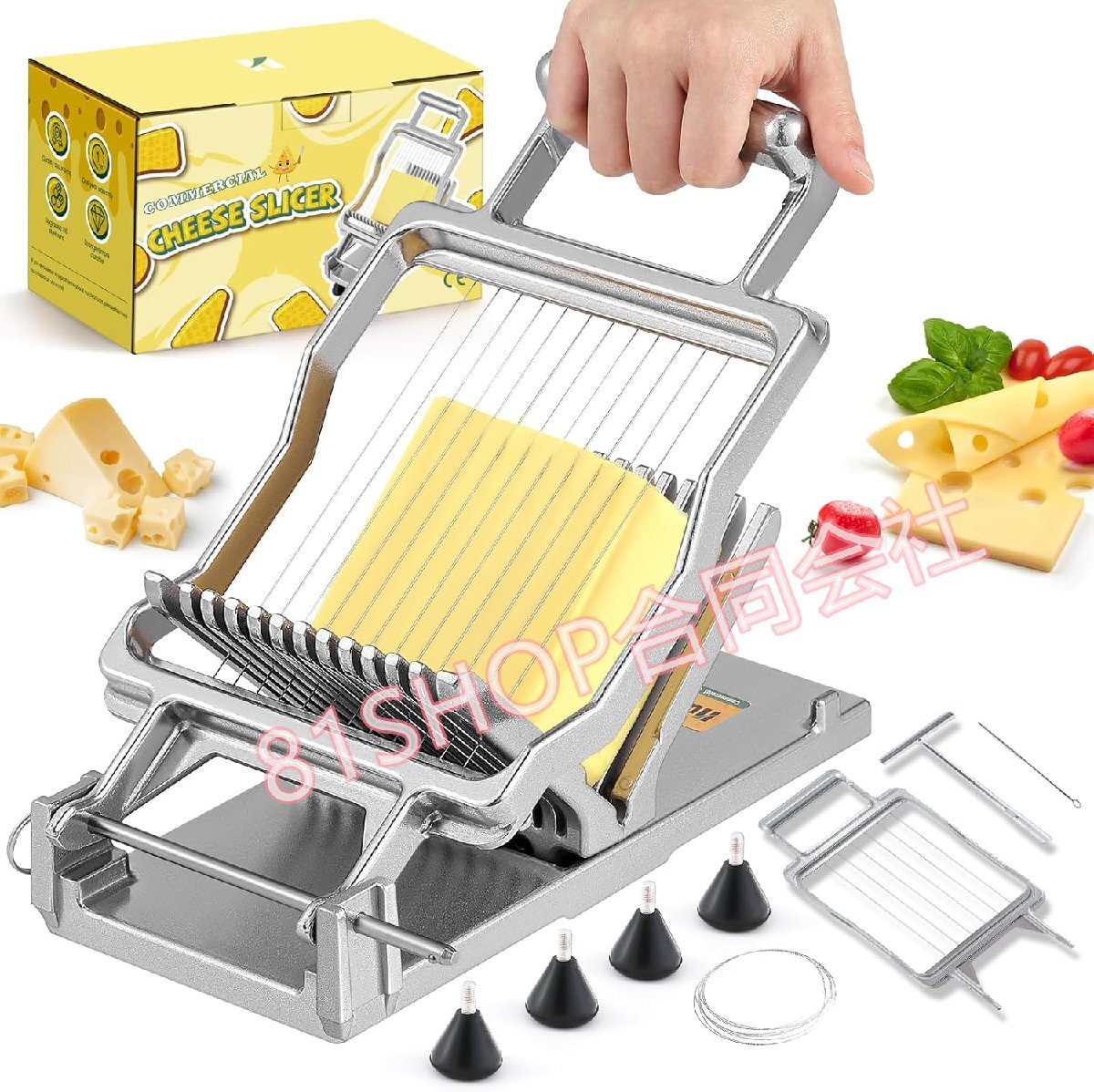 チーズスライサー 多機能 チーズカッター 1CM/2CM ステンレス製 チーズ/バター/豆腐/ハム 家庭用 業務用拍卖