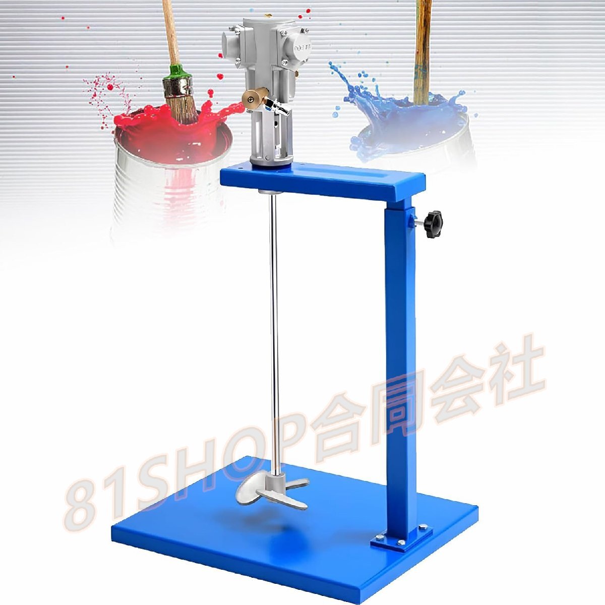 ステンレス鋼 5 ガロン/20L 空気圧ペイントミキサー、デスクトップ垂直空気撹拌機ブレンダースターラー、ペイントコーティング混合ツール拍卖