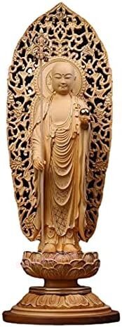 「81SHOP」仏像 置物 木彫り 置物 地蔵菩薩【菩薩】地蔵菩薩立像 仏壇仏像 桧木製 祈る 厄除け 大きい蓮の花の台座 (高さ52cm×奥行20cm)拍卖