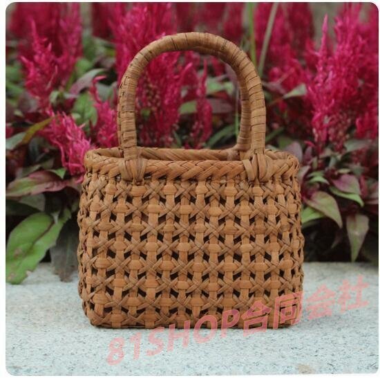 「81SHOP」新入荷★職人手作り☆山葡萄かごバッグ 手編み山葡萄籠バッグ バスケット籐かご 良品拍卖