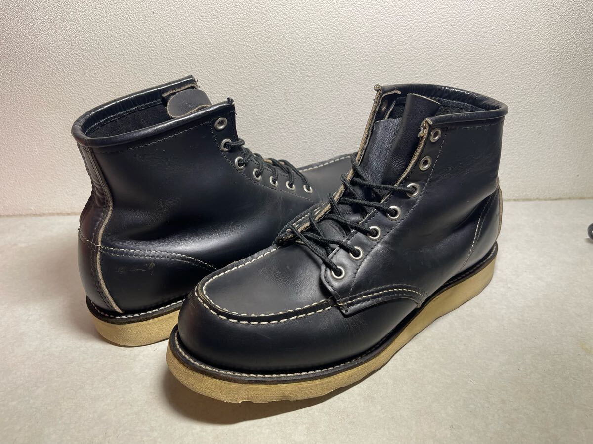 REDWING レッドウィング 8179 モックトゥ アイリッシュセッター USA製 ブラック 90's 四角犬タグ US8 USED 良品拍卖