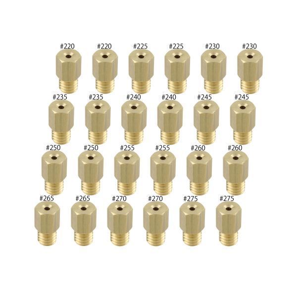 VM20/VM26キャブレター用 メインジェットSET ミクニ 六角大 VM20/26/TV26/フラット24 |ポッシュフェイス/POSH拍卖