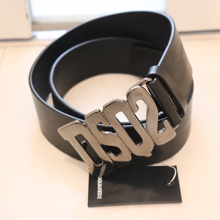 DSQUARED2 ディースクエアード2 新品メンズレザーベルト 85 伊製 ¥50600拍卖