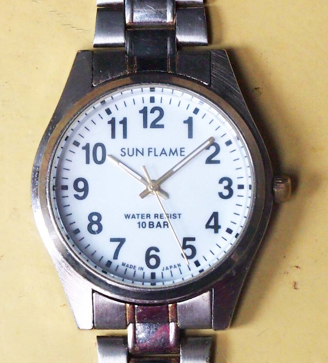 SUNFLAME MJG-X01 クオーツ 10BAR防水 時・分針夜光塗料塗 中古稼働品拍卖