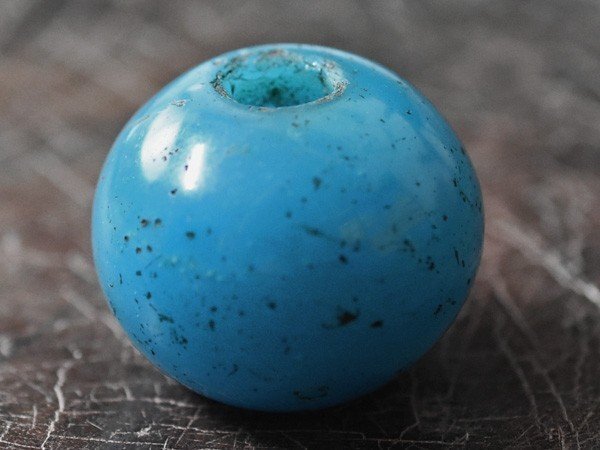 ●わくわく とんぼ玉★超得割! 江戸とんぼ玉 半透明青緑色円形扁平特大玉1 蜻蛉玉 トンボ玉 アンティークビーズ【送料無料】【ZB19033-1】拍卖