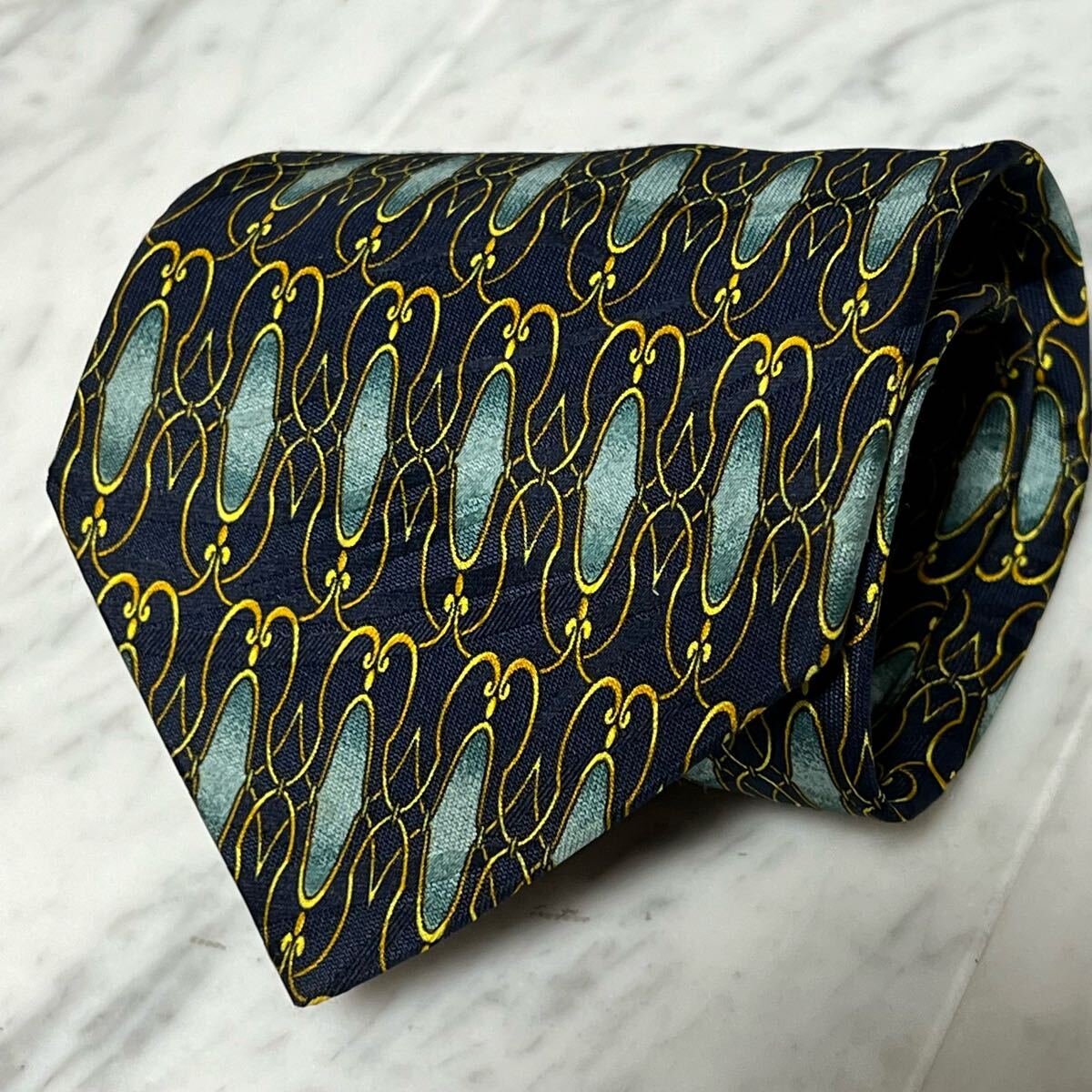 999円~ ピエールカルダン ネクタイ ネイビー 総柄 (B8)拍卖