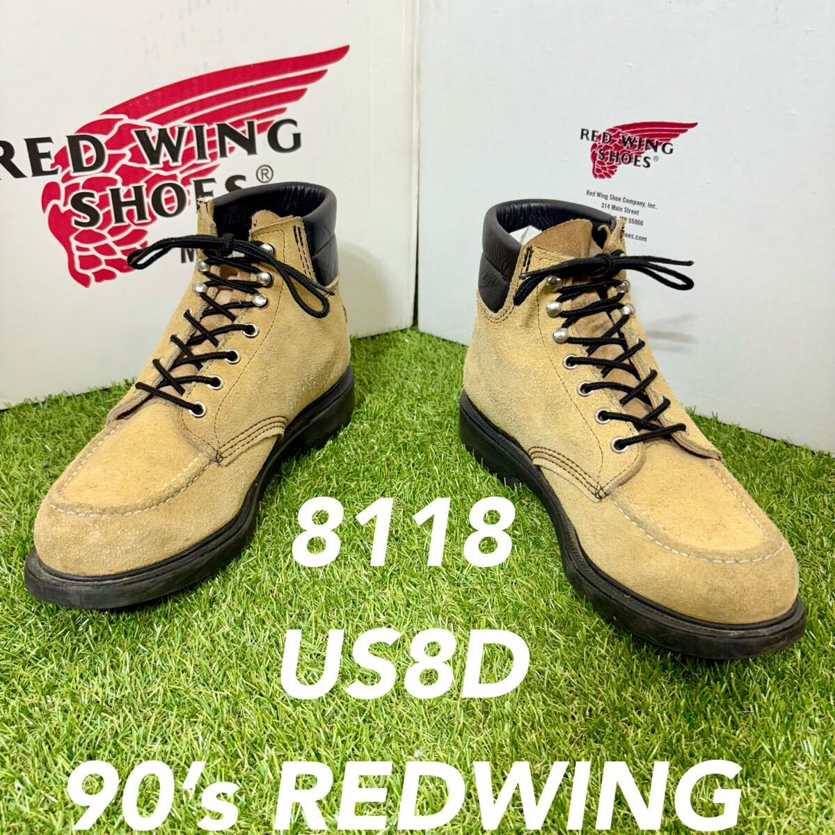 【安心品質0456】箱付8118レッドウイング廃盤ブーツREDWING26-27拍卖