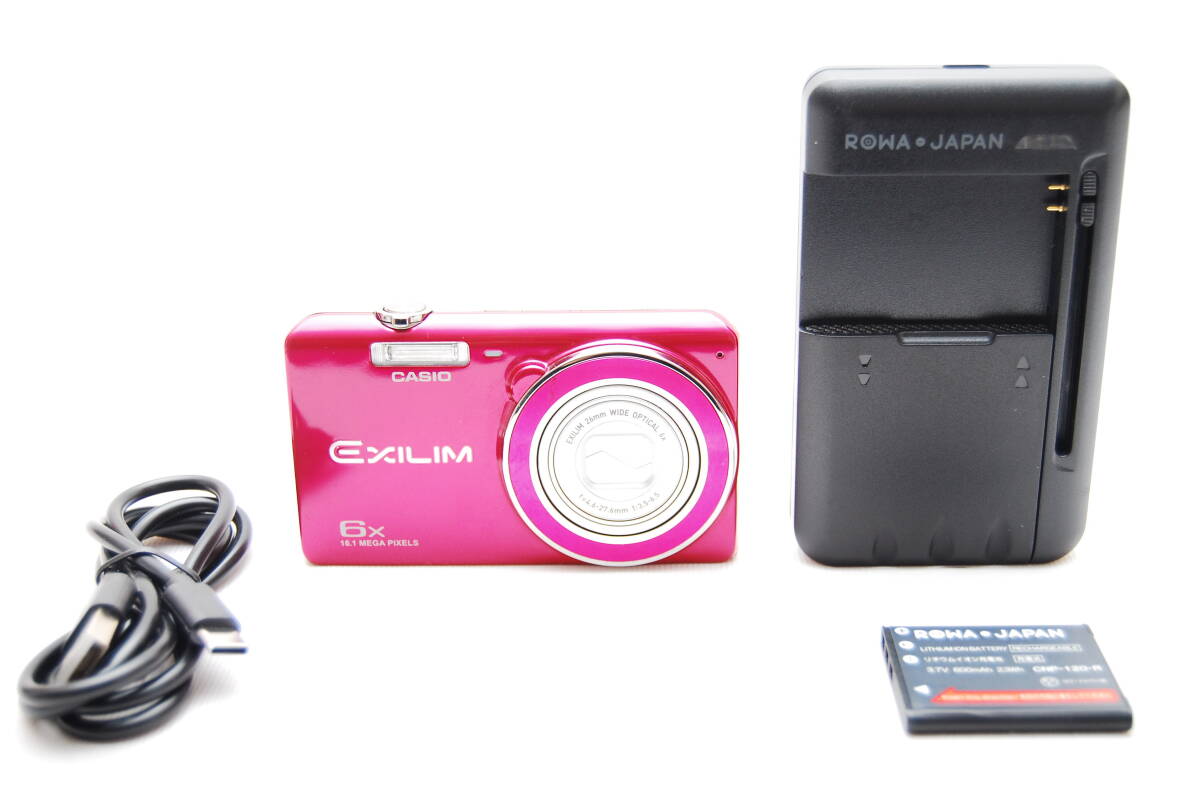 ★美品 CASIO デジタルカメラ EXILIM 1610万画素 6倍 レッド EX-ZS20RD★拍卖