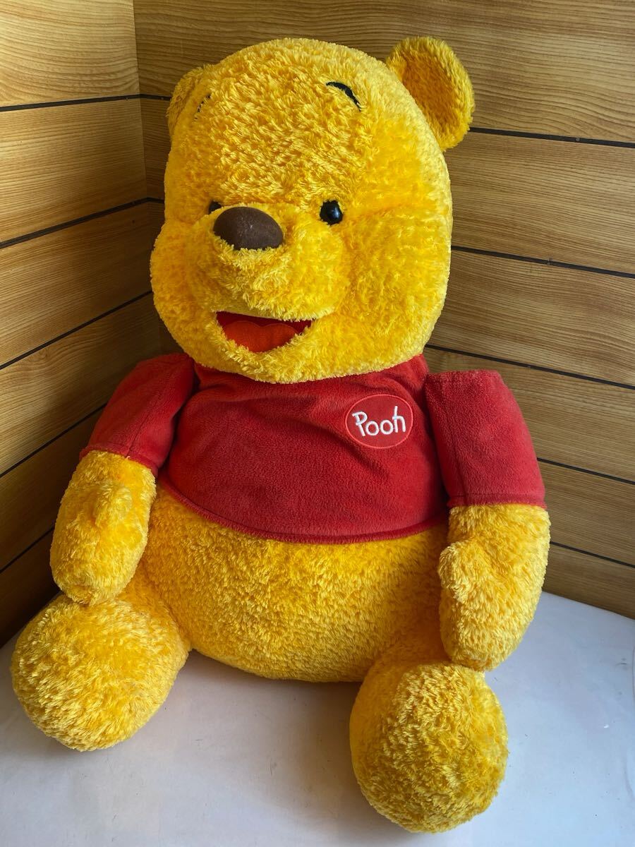 美品! アーム パペット くまのプーさん ぬいぐるみ 座高50cm BIG ディズニー拍卖