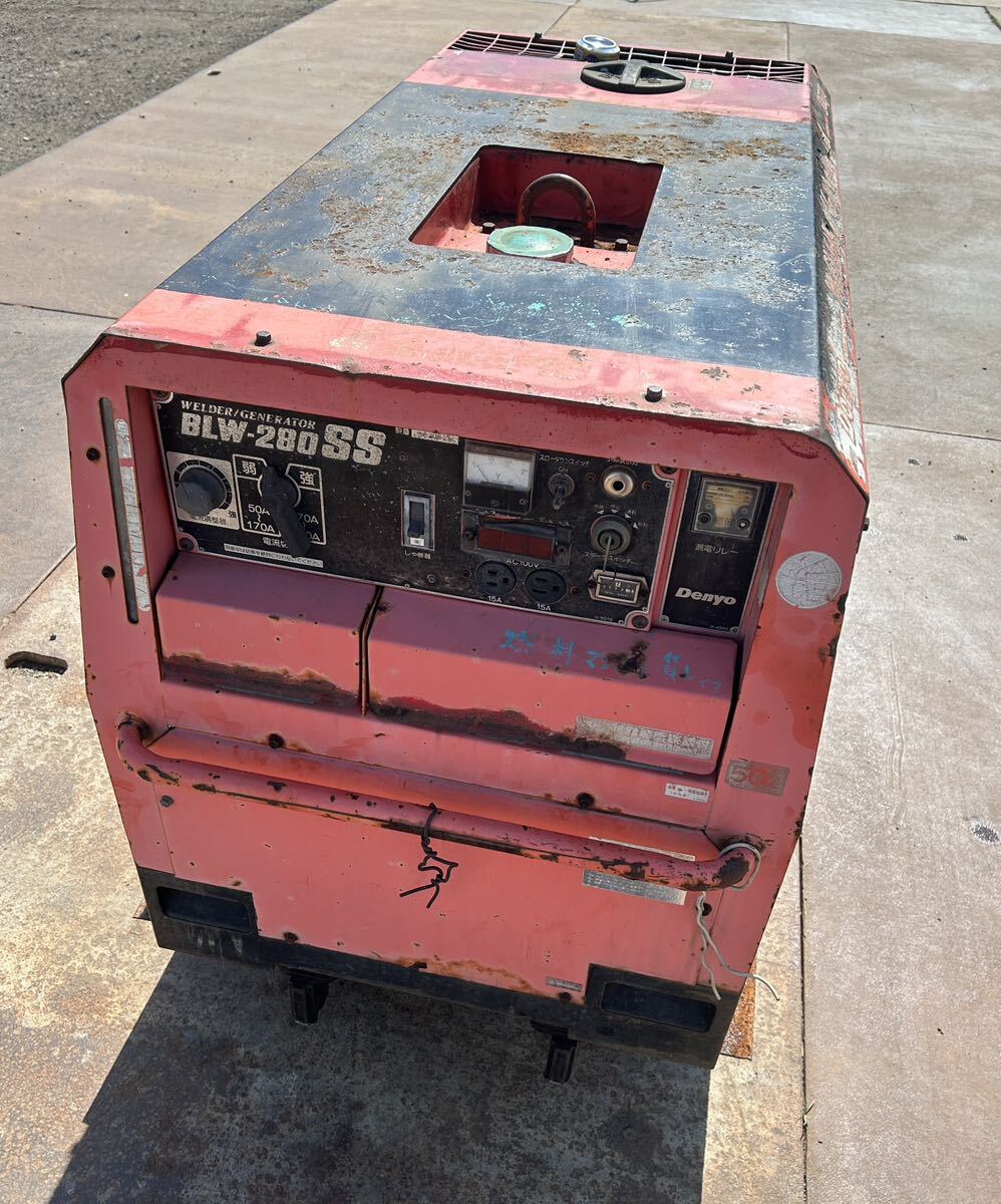 動作品 DENYO 発電機 溶接機 ウェルダー BLW280SS 防音型エンジン発電機兼溶接機 Denyo 山形発 手渡し 着払い拍卖