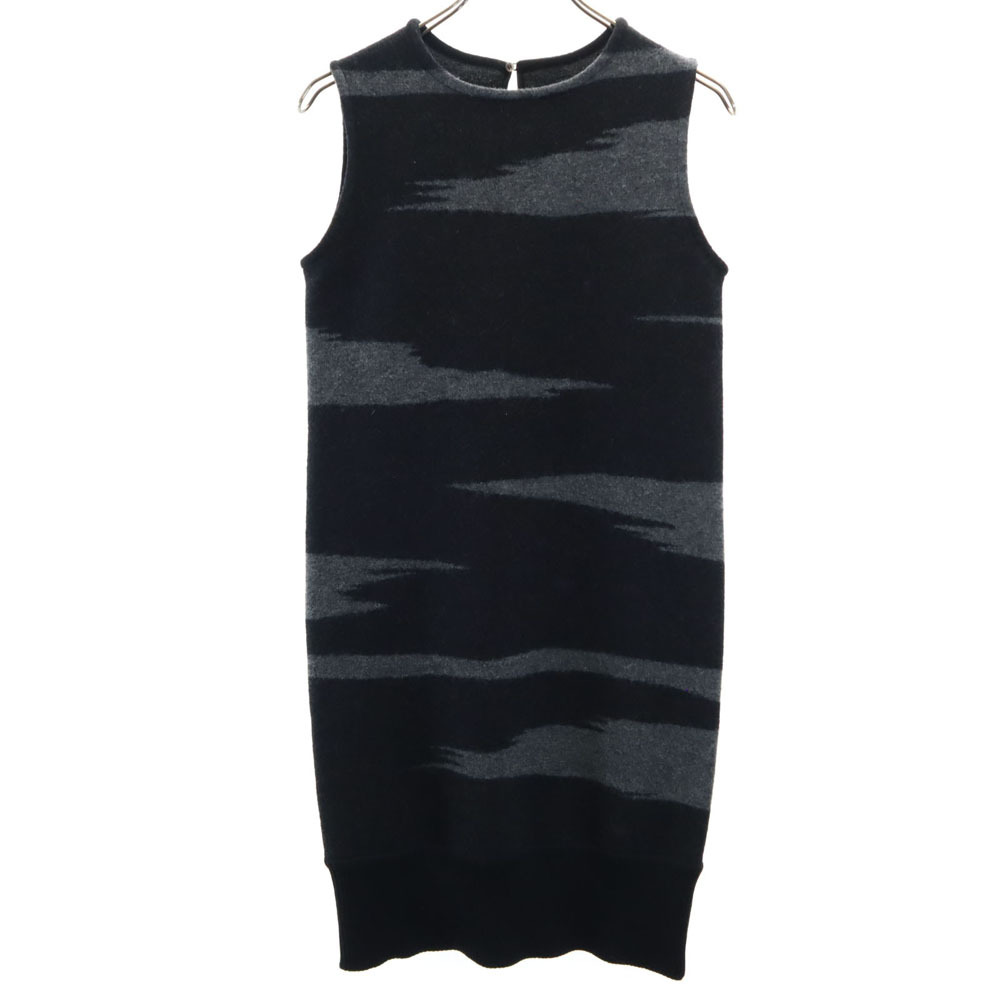 DKNY DONNA KARAN NEW YORK ダナキャランニューヨーク ウール ノースリーブ ニット ワンピース P ブラック系 レディース拍卖