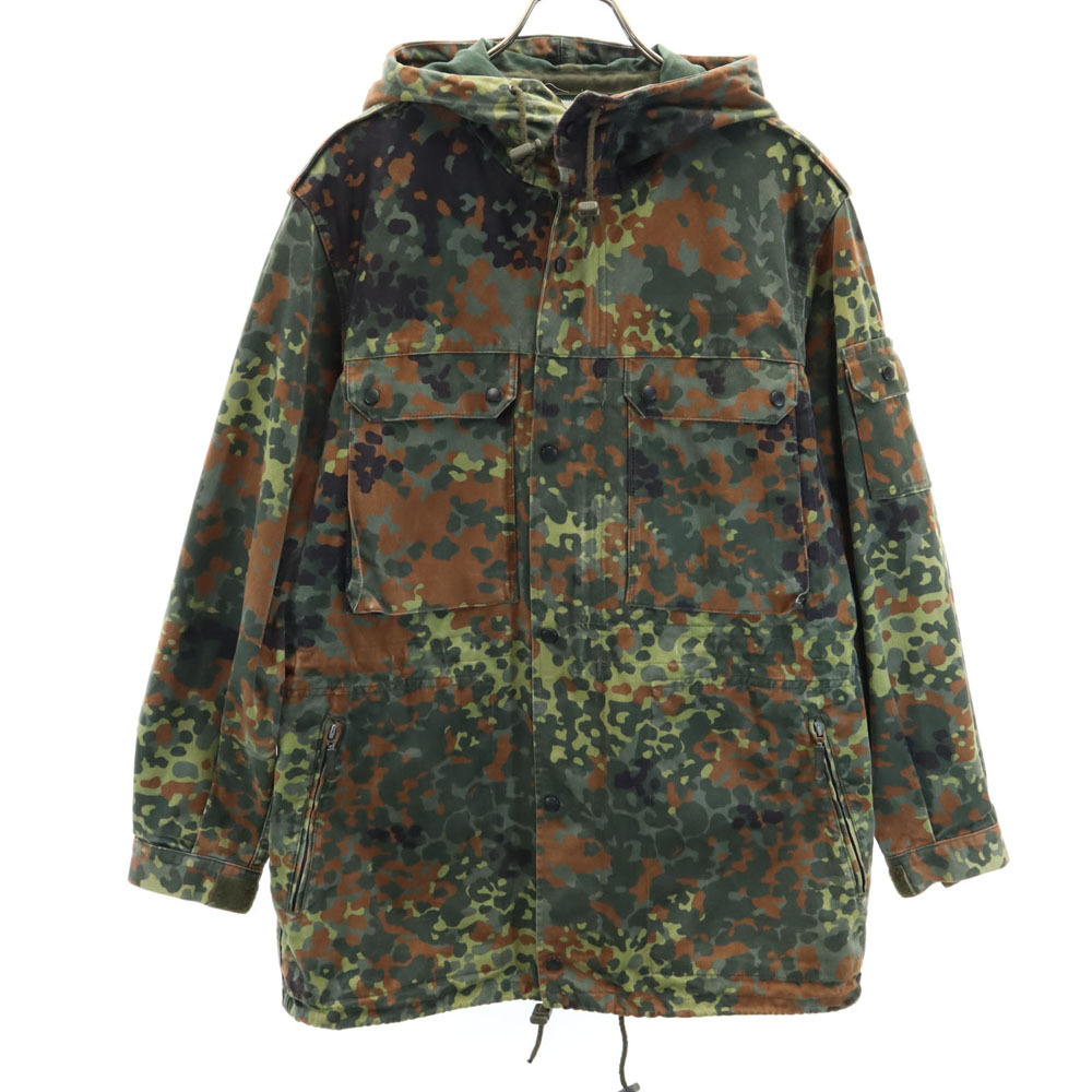 GERMAN MILITARY ドイツ軍 90s ユーロミリタリー フレクターカモ ミリタリージャケット カーキ フーディー メンズ拍卖