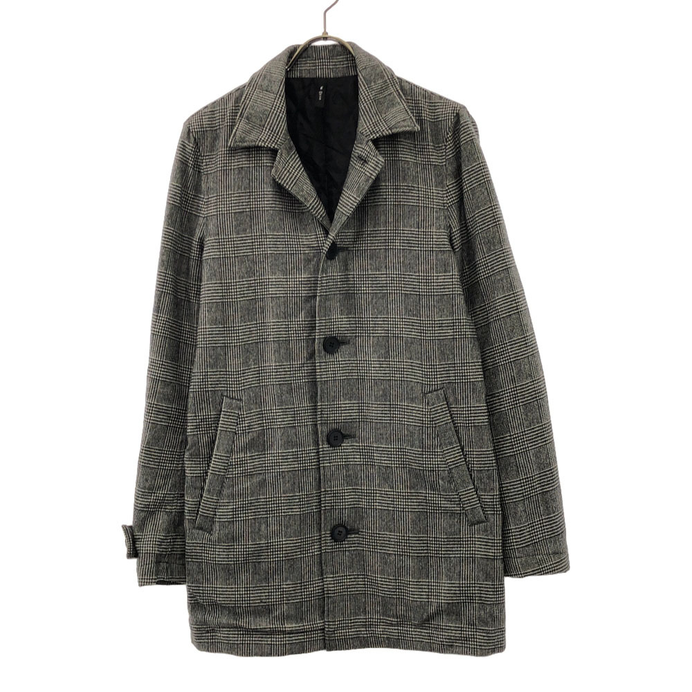 glamb グラム 日本製 チェック柄 ウールジャケット 1 グレー系 裏キルティング メンズ拍卖