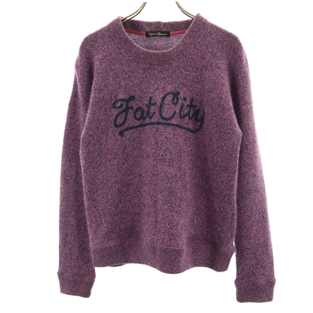 HYSTERIC GLAMOUR ヒステリックグラマー 日本製 アンゴラブレンド 長袖 セーター F パープル系 ニット レディース拍卖