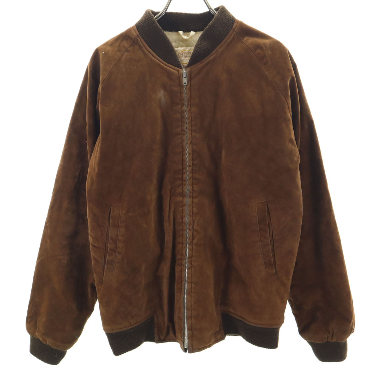 TOP MODE トップモード フェイクスエードレザー ジャケット L ブラウン ブルゾン メンズ拍卖